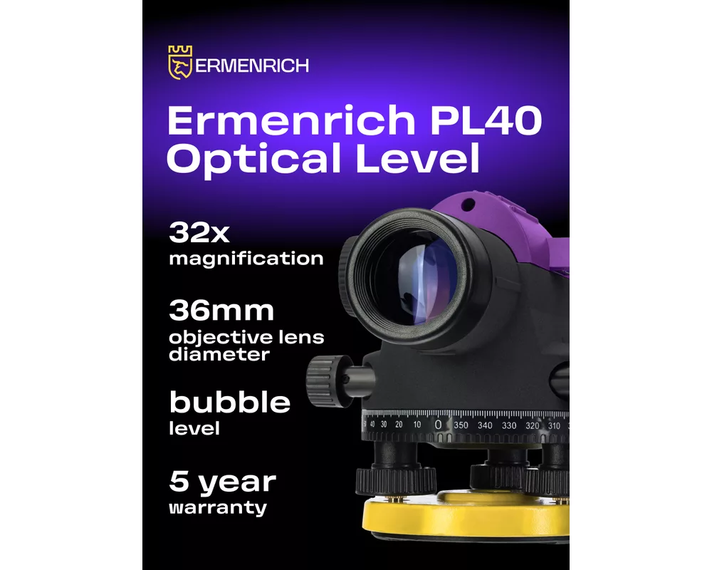 Нивелир Оптичен нивелир Ermenrich PL40 21