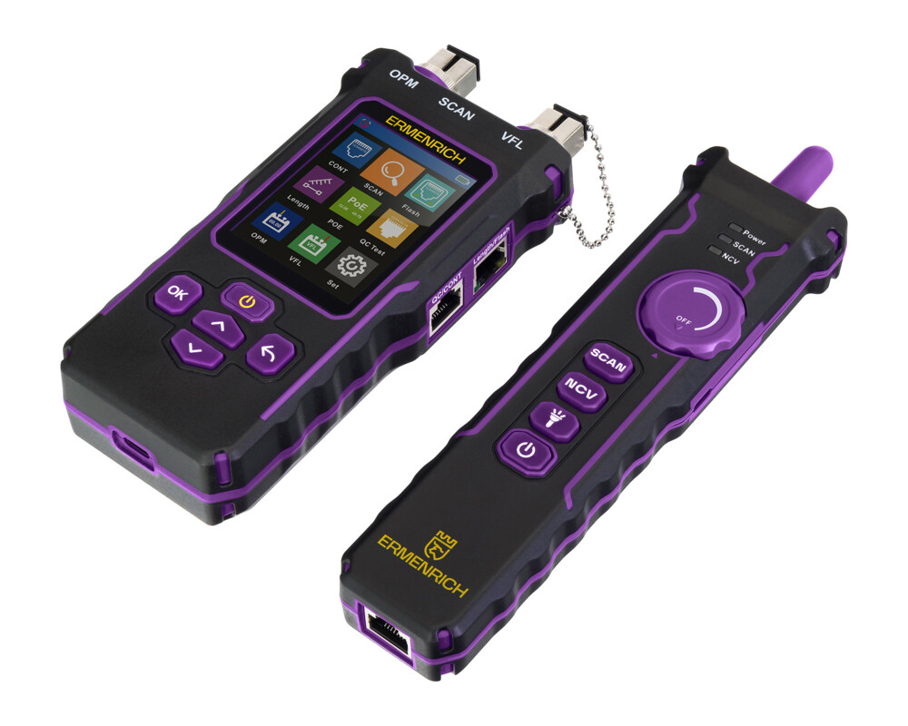 Мрежов инструмент Оптичен търсач за кабели Ermenrich NetGeeks NP60 8