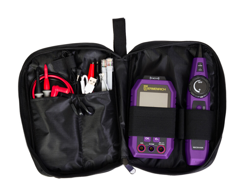 Мрежов инструмент Тестер за кабели Ermenrich Ping SM75 с мултиметър 5