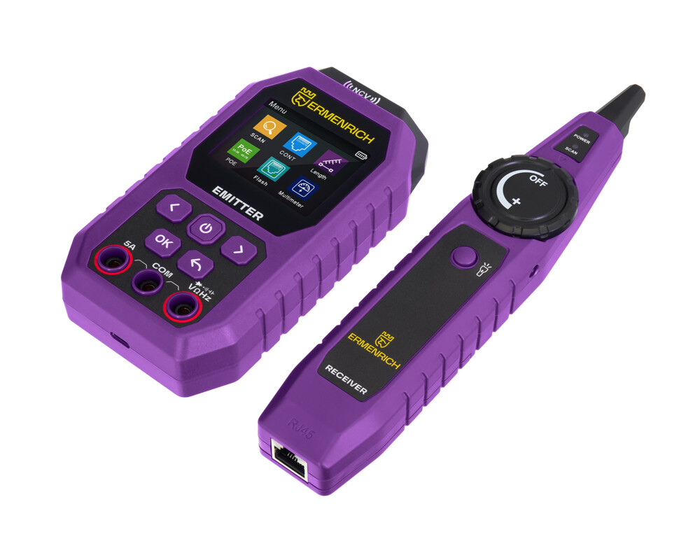 Мрежов инструмент Тестер за кабели Ermenrich Ping SM75 с мултиметър 6