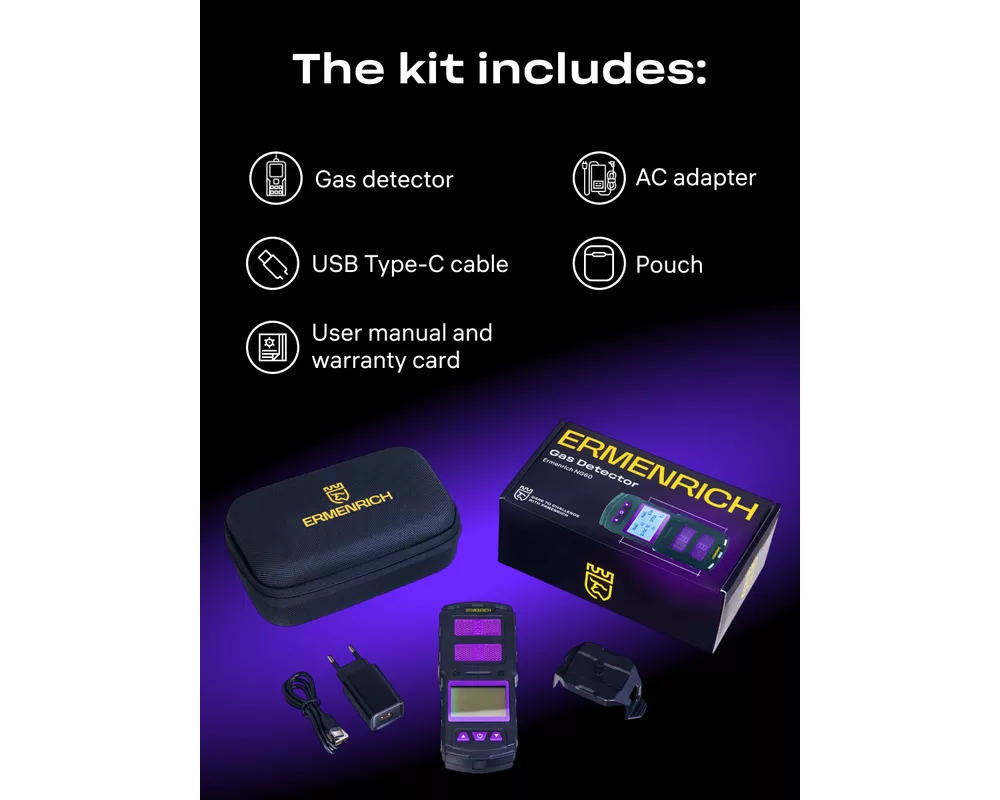 Неразрушаващо изпитващо устройство Газ детектор Ermenrich NG60 12