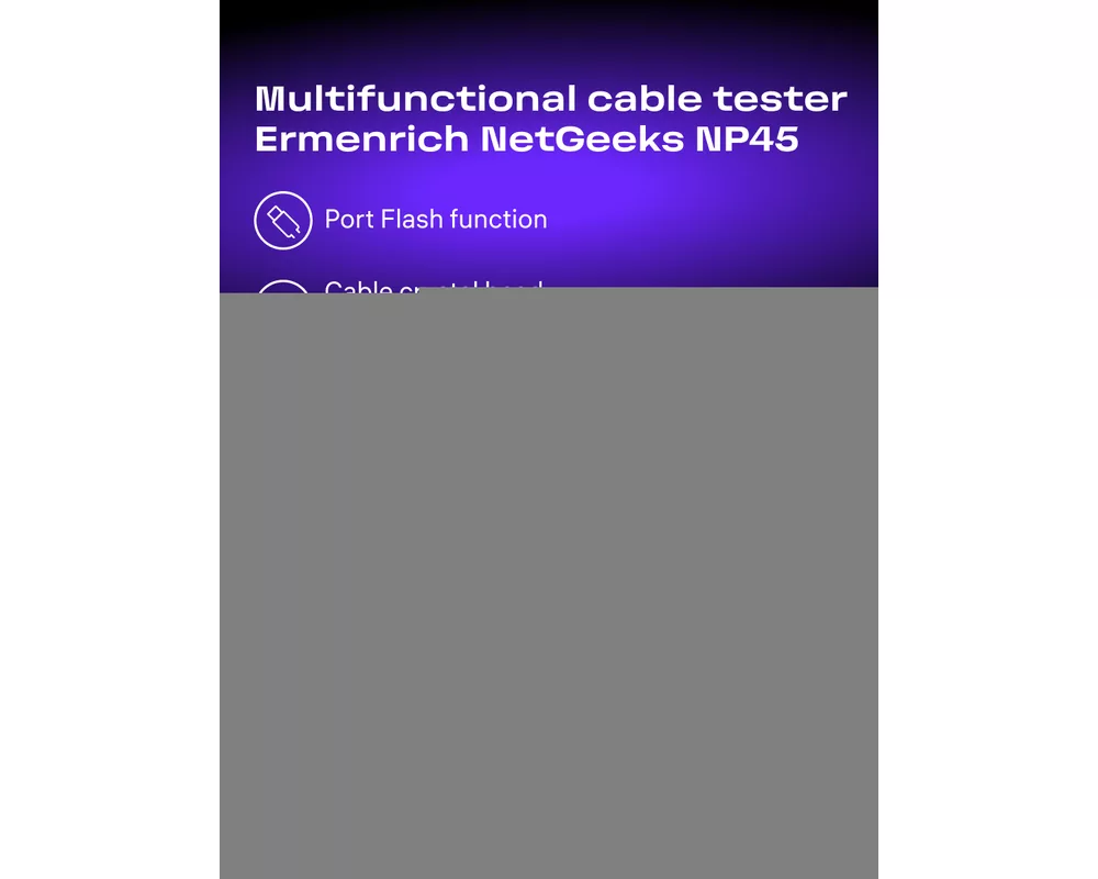 Мрежов инструмент Мултифункционален тестер за кабели Ermenrich NetGeeks NP45 14