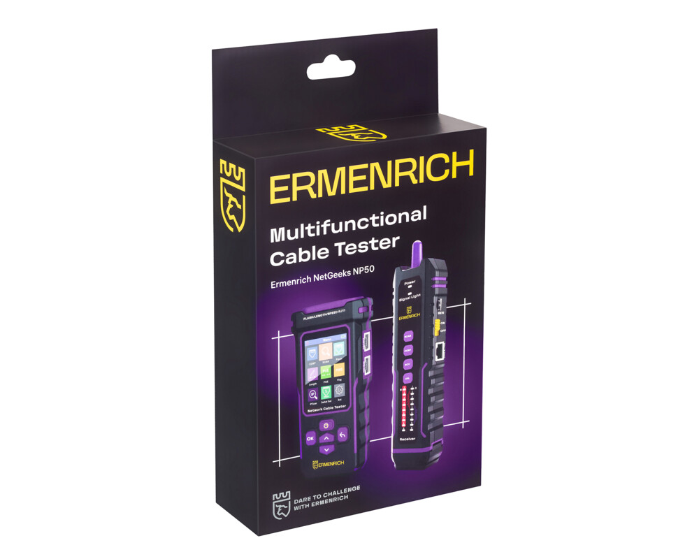 Мрежов инструмент Мултифункционален тестер за кабели Ermenrich NetGeeks NP50 13