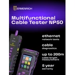 Мрежов инструмент Мултифункционален тестер за кабели Ermenrich NetGeeks NP50 14