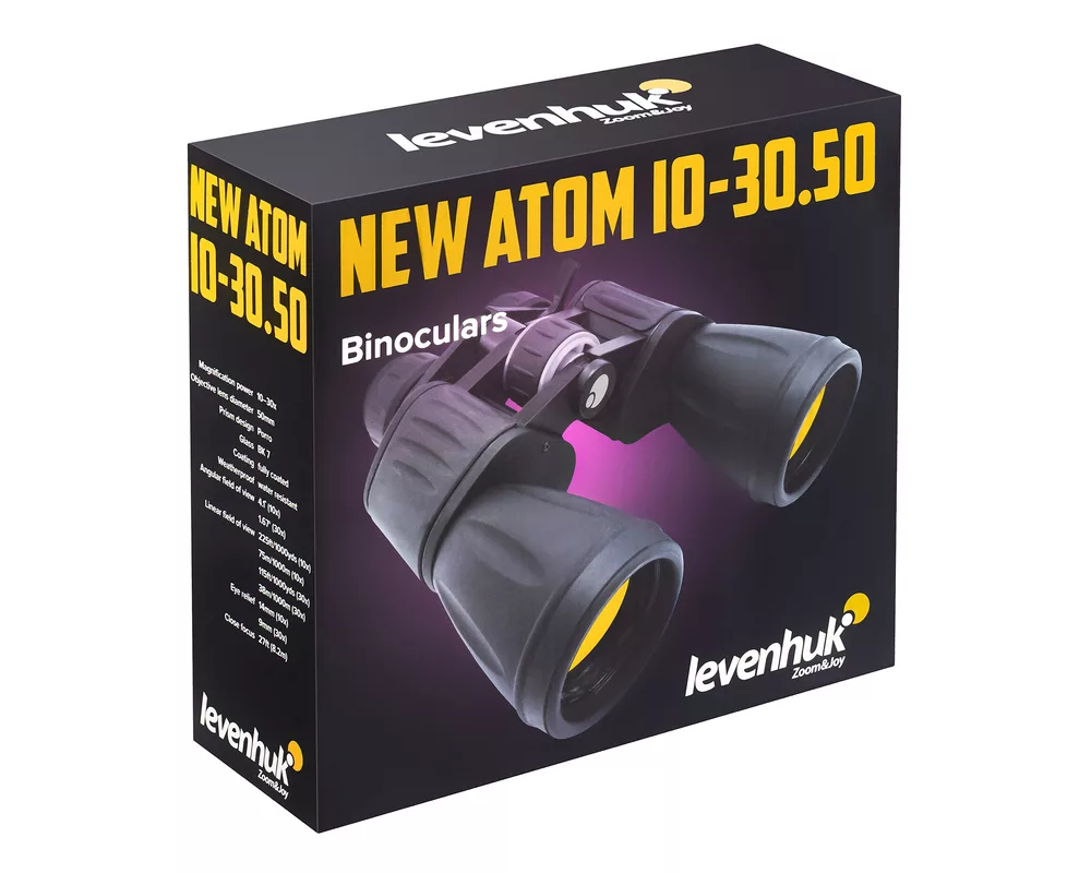 Бинокъл Levenhuk New Atom 10–30x50 13