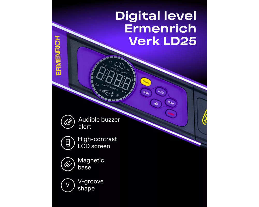 Нивелир Цифров нивелир Ermenrich Verk LD25 с лазер 3