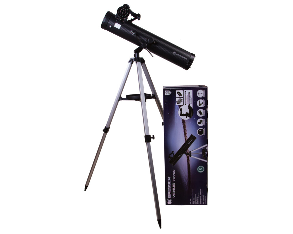 Телескоп Bresser Venus 76/700 с адаптер за смартфон 38