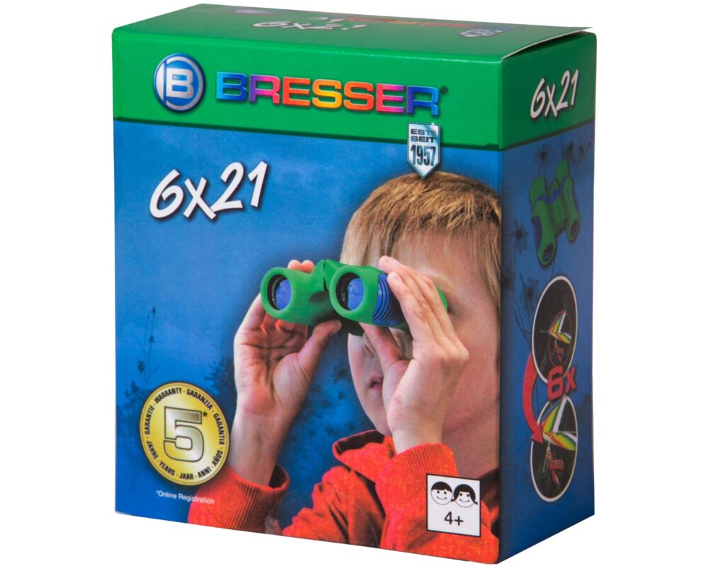 Бинокъл за деца Bresser Junior 6x21, зелен 34