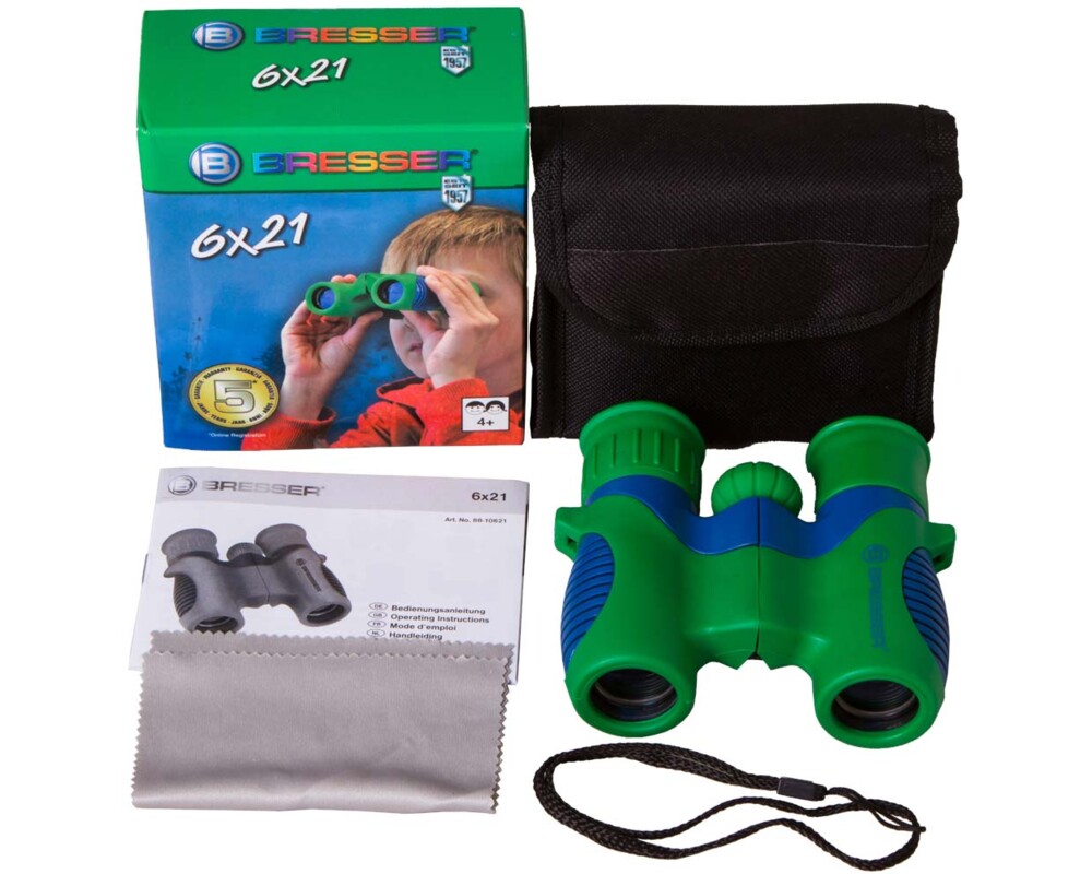 Бинокъл за деца Bresser Junior 6x21, зелен 2