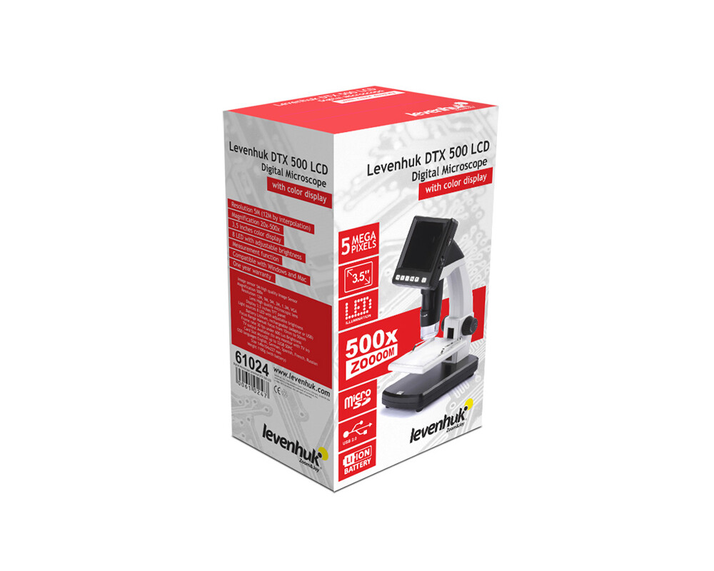 Микроскоп Течнокристален цифров Levenhuk DTX 500 7