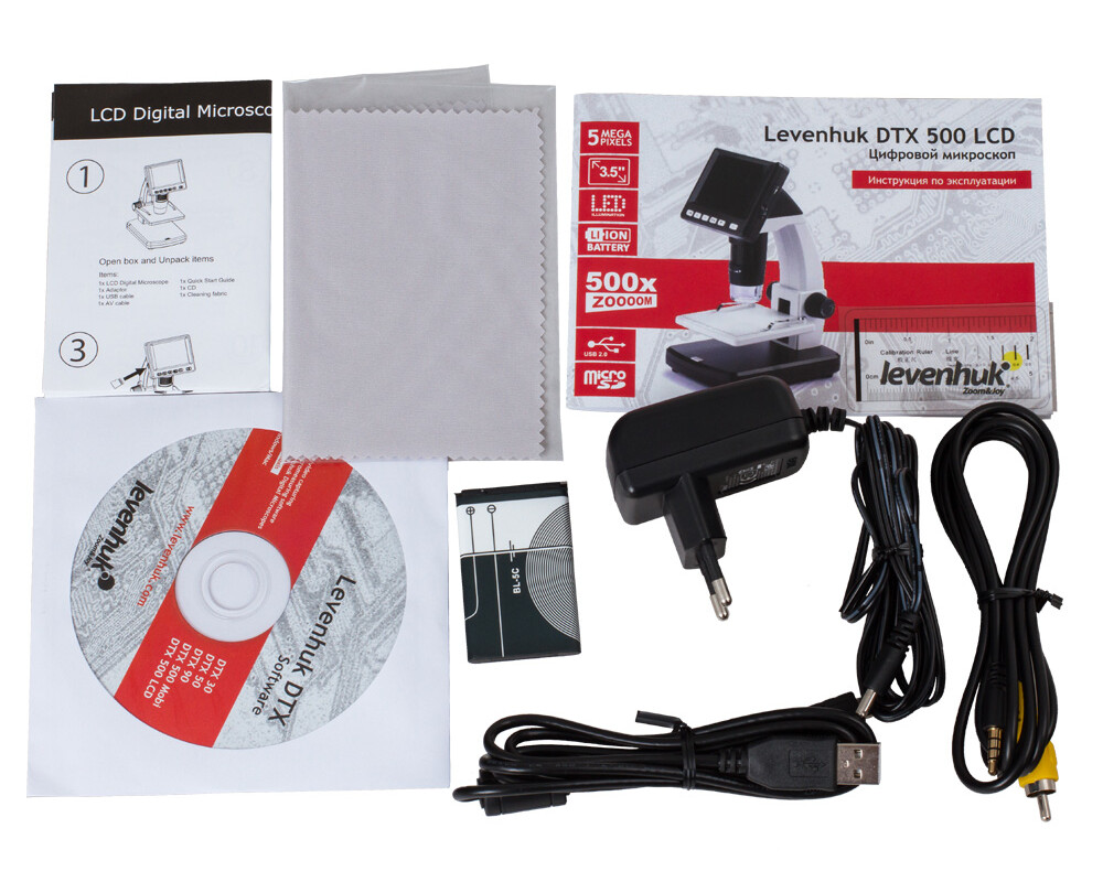 Микроскоп Течнокристален цифров Levenhuk DTX 500 9