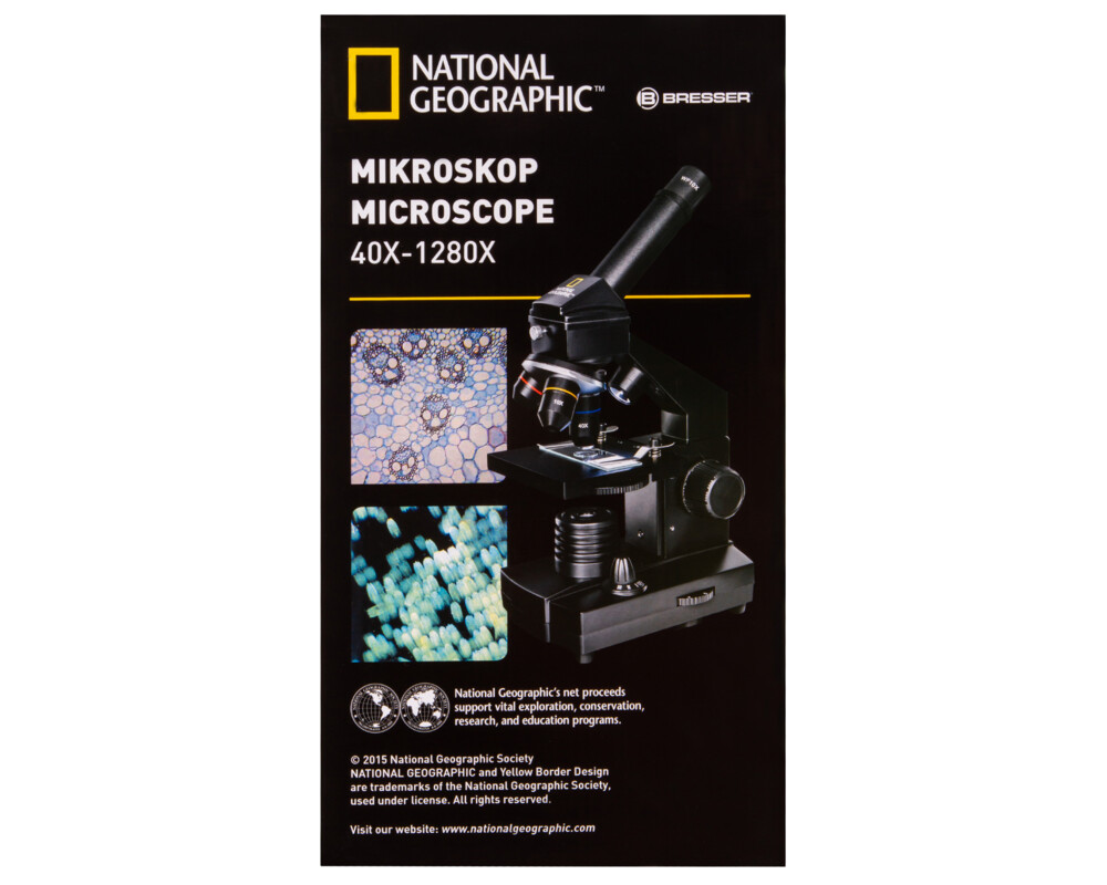 Микроскоп Bresser National Geographic 40x–1280x с адаптер за смартфон 67