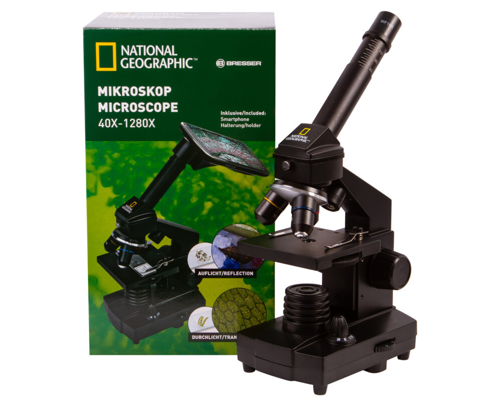 Микроскоп Bresser National Geographic 40x–1280x с адаптер за смартфон 17