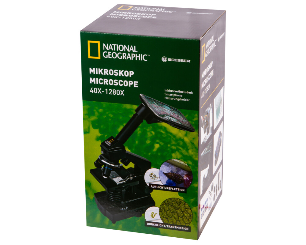 Микроскоп Bresser National Geographic 40x–1280x с адаптер за смартфон 64