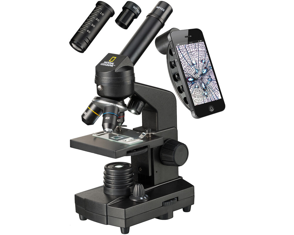 Микроскоп Bresser National Geographic 40x–1280x с адаптер за смартфон 47