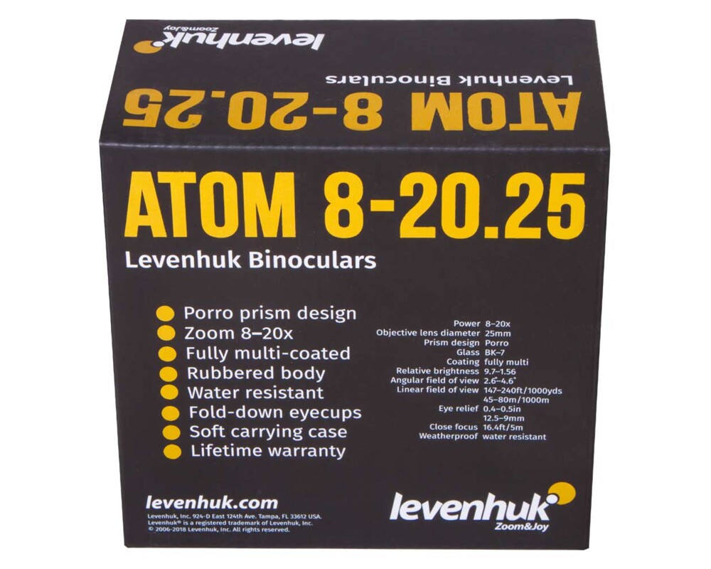 Бинокъл Levenhuk Atom 8–20x25 59