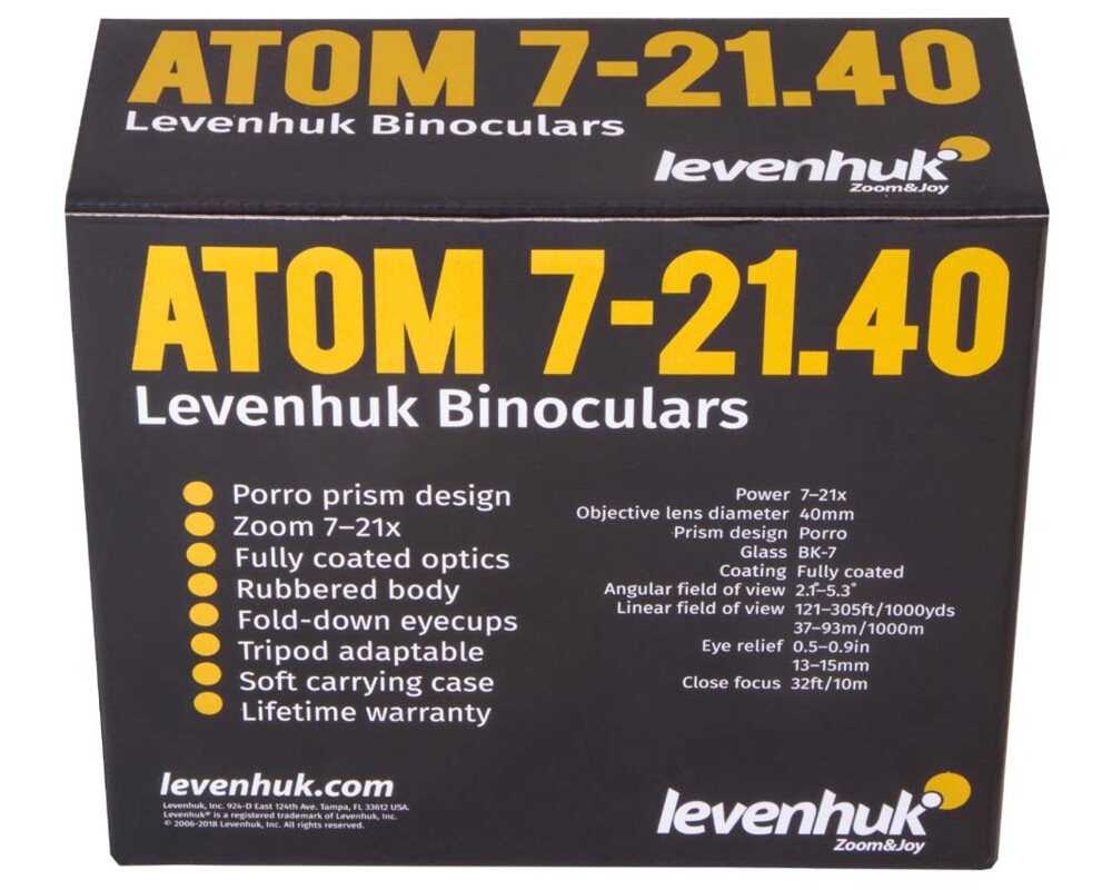 Бинокъл Levenhuk Atom 7–21x40 36