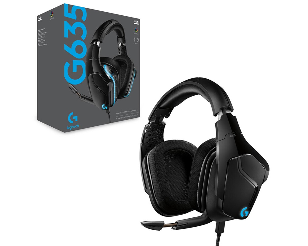 Слушалки Logitech G635 7.1 Lightsync Gaming Headset 13