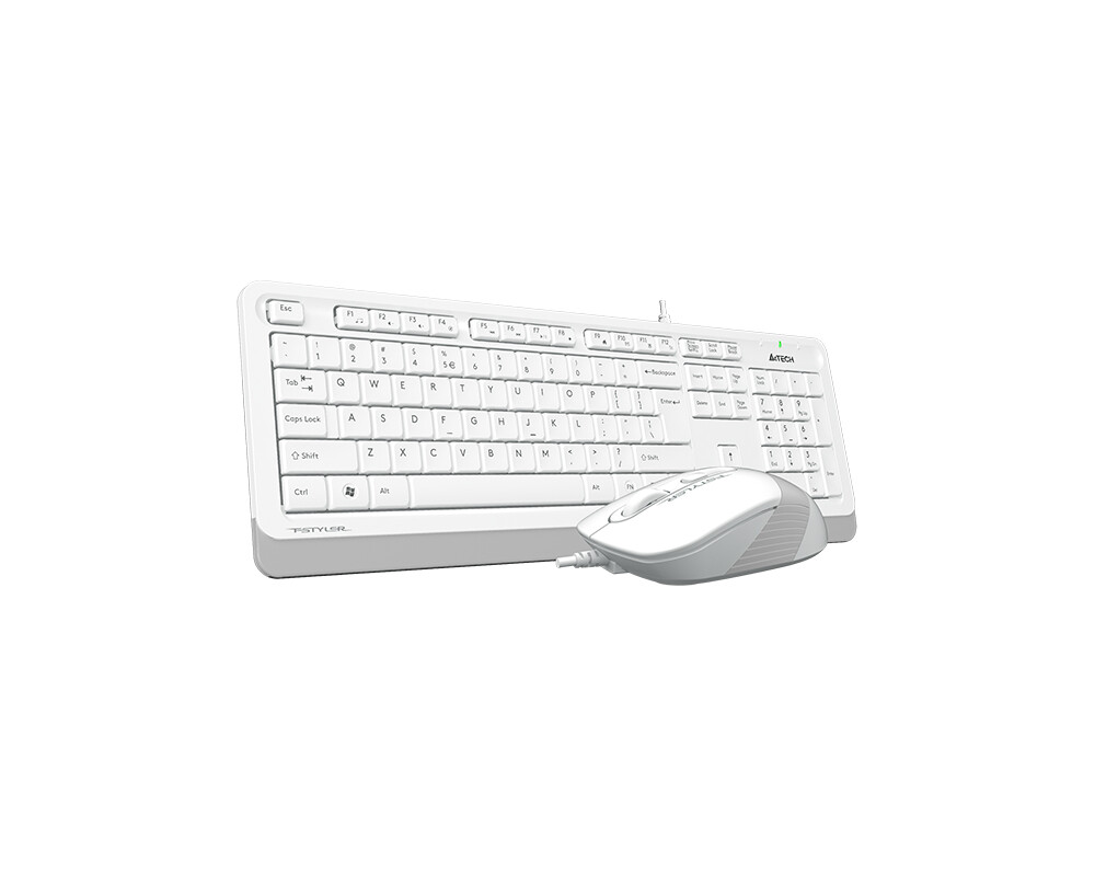 Клавиатура Комплект клавиатура и мишка A4TECH Fstyler F1010, Бял 3