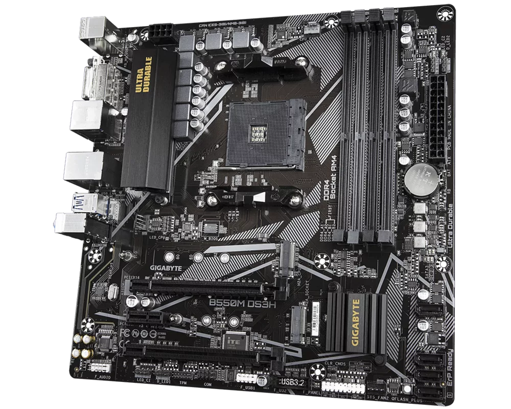 Дънна платка GIGABYTE B550M DS3H 3