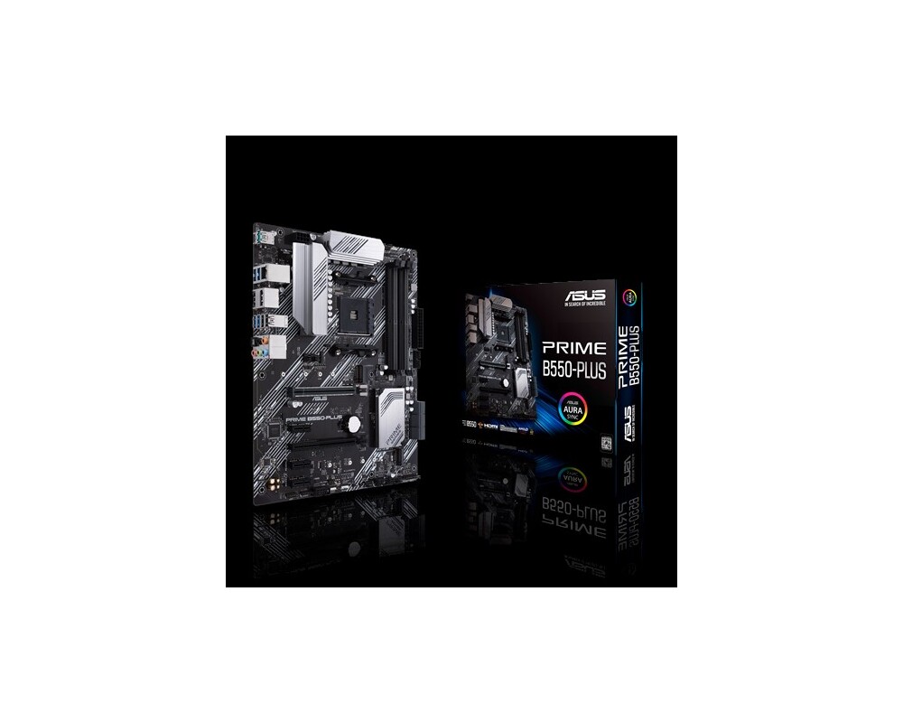 Дънна платка ASUS PRIME B550-PLUS socket AM4, 4xDDR4, Aura Sync, PCIe 4.0, Dual M.2 16