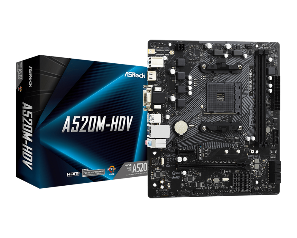 Дънна платка ASROCK A520M-HDV 4