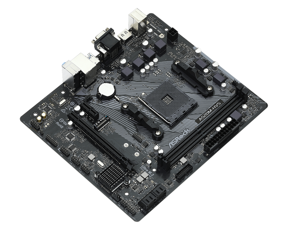 Дънна платка ASROCK A520M-HVS AM4 2xDDR4 1 x PCIe 3.0 x16 1 x PCIe 3.0 x1 D-Sub HDMI mATX MB 7