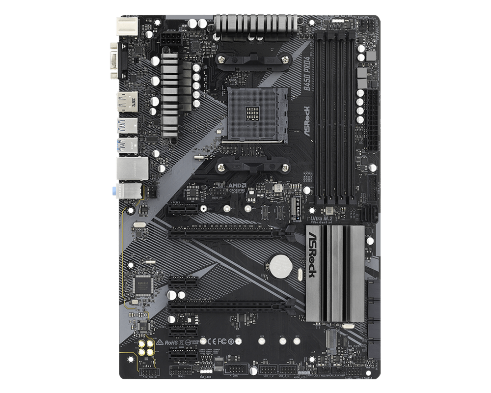 Дънна платка ASROCK B450 PRO4 R2.0 /AM4 2