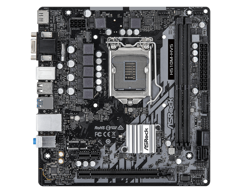 Дънна платка ASROCK H510M-HVS LGA 1200 DDR4 4xSATA 1xHDMI mATX MB 5