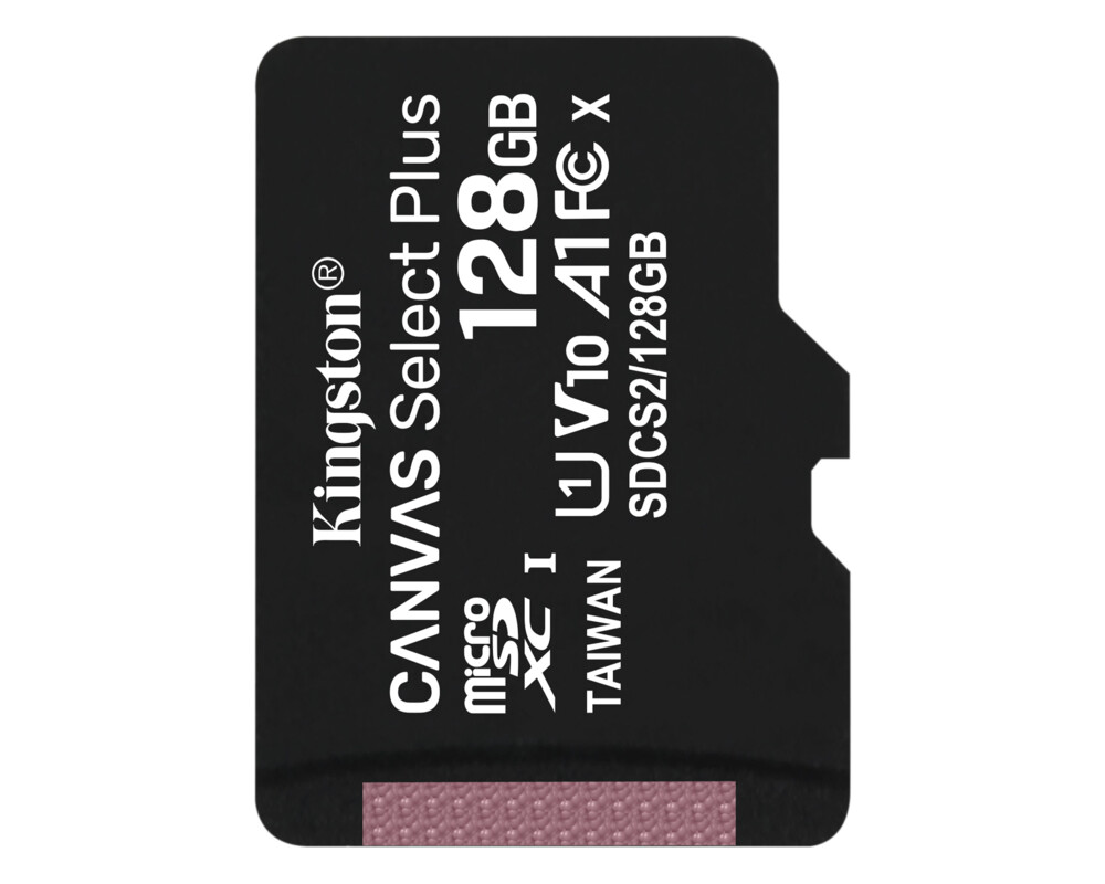 Флаш карта KINGSTON 128GB micSDXC Canvas Select Plus 100R A1 C10 Single Pack w 2