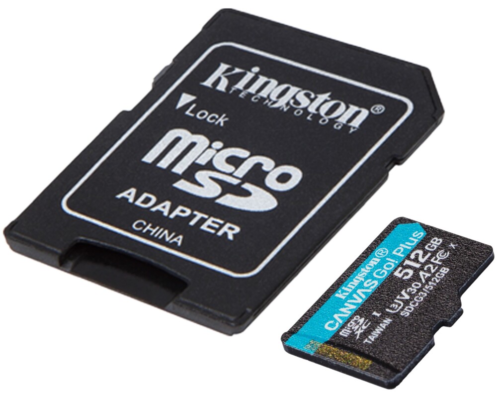Флаш карта KINGSTON 512GB microSDXC Canvas Go Plus 170R A2 U3 V30 Card + ADP 4