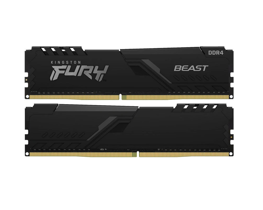 Памет  32GB(2x16GB) Kingston FURY Beast Black DDR4 3200MHz CL16 7
