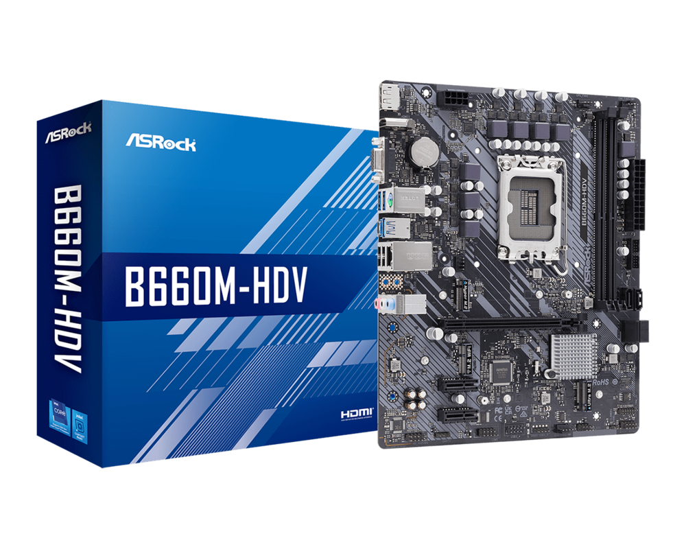 Дънна платка ASRock B660M-HDV, LGA1700, DDR4, mATX 13