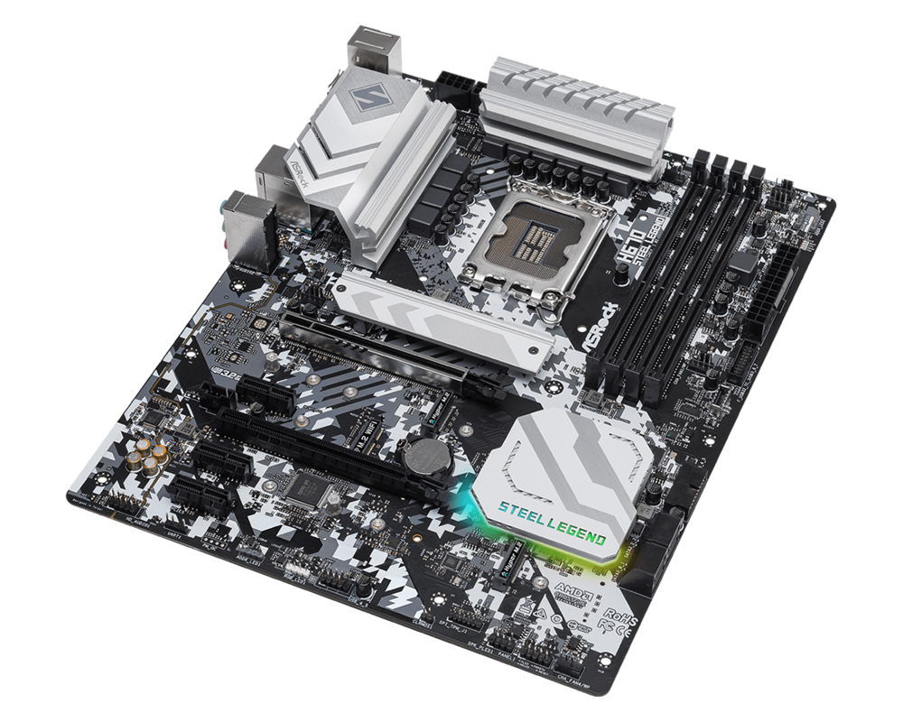Дънна платка ASROCK H670 Steel Legend LGA1700 4x DDR4 DIMM HDMI DP 1xPCIe 5.0 x16 1xPCIe 4.0 x16 3xPCIe 3.0 x1 9
