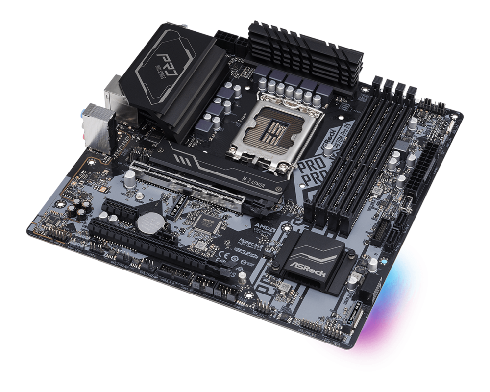 Дънна платка ASROCK H670M Pro RS LGA1700 4x DDR4 DIMM HDMI DP 1xPCIe 5.0 x16 1xPCIe 4.0 x16 3xPCIe 3.0 x1 11