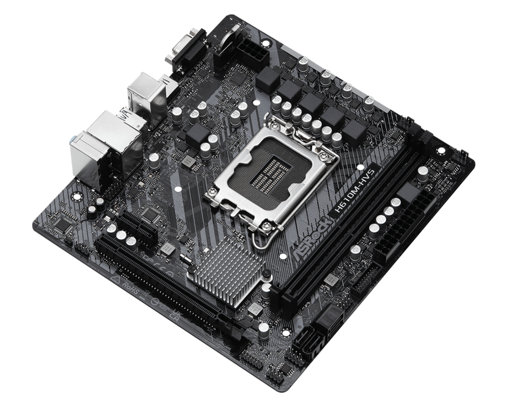 Дънна платка ASROCK H610M-HVS LGA1700 2x DDR4 DIMM HDMI D-Sub 1xPCIe 4.0 x16 1xPCIe 3.0 x1 7