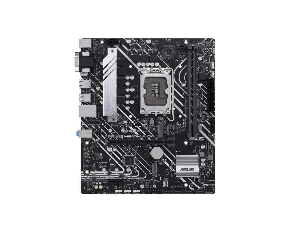 Дънна платка ASUS PRIME H610M-A D4, LGA 1700 mATX, 2x DDR4, Dual M.2, Aura Sync RGB 9