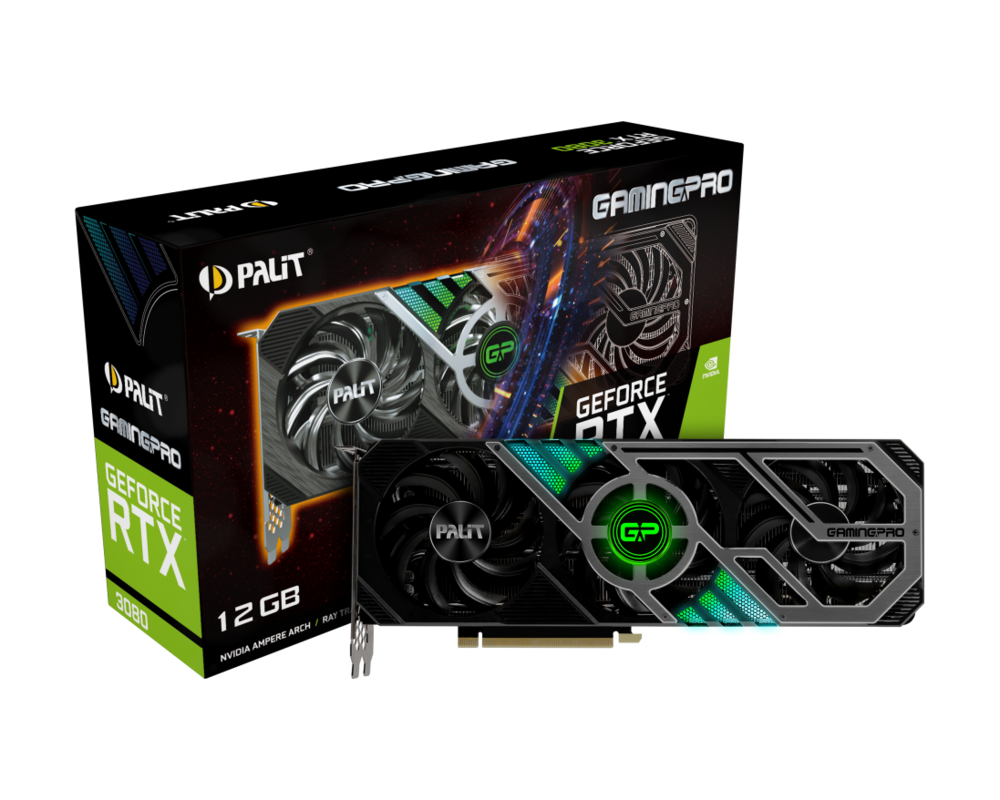 Видеокарта PALIT GeForce RTX 3080 GamingPro 12GB GDDR6X 3xDP 1xHDMI 2