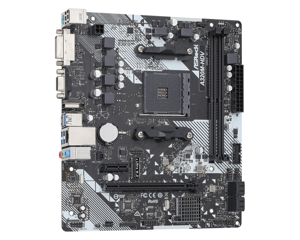 Дънна платка ASROCK A320M-HDV R4.0 mATX AM4 5