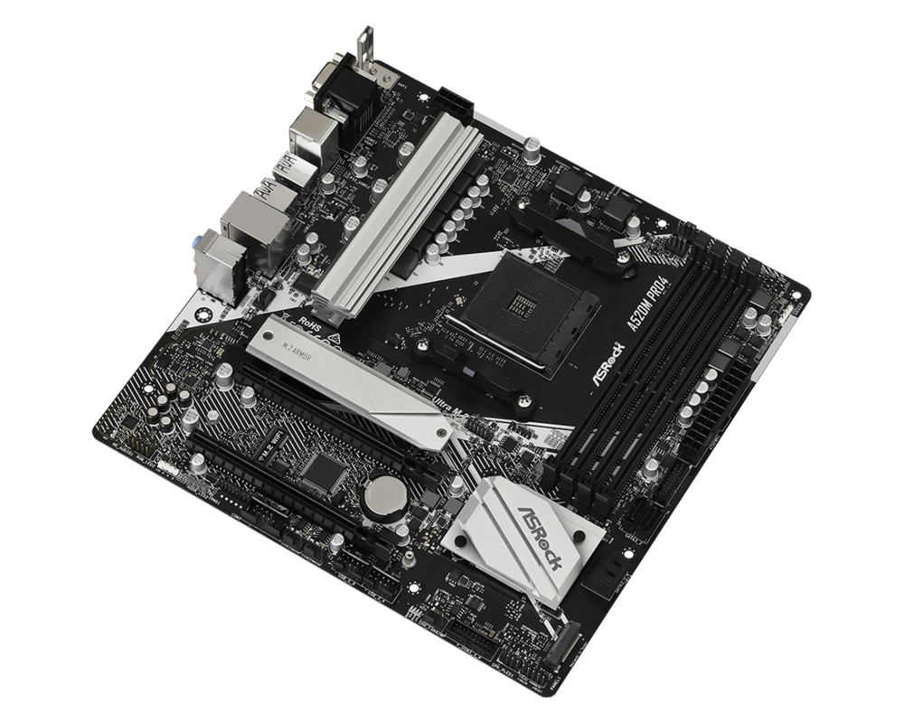 Дънна платка ASROCK A520M PRO4 AM4 2xDDR4 4xSATA 2xM.2 mATX MB 9