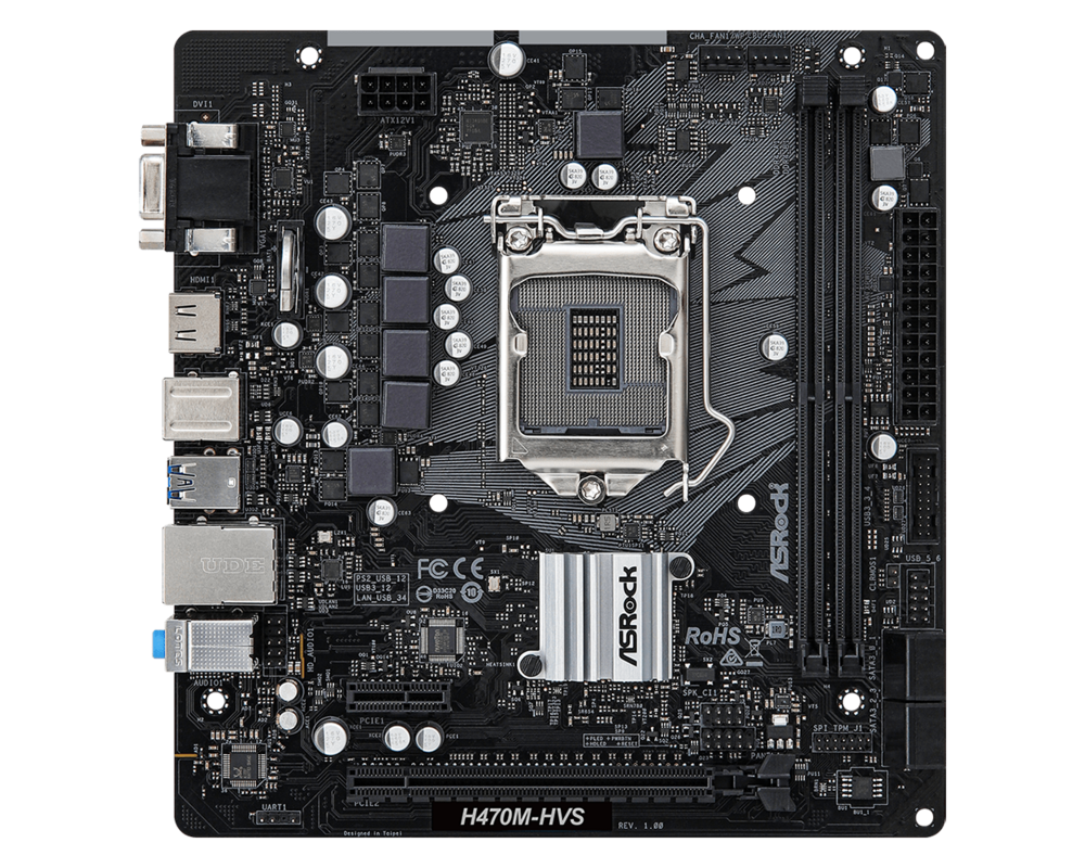 Дънна платка ASROCK H470M-HVS LGA 1200 DDR4 4xSATA mATX MB 10