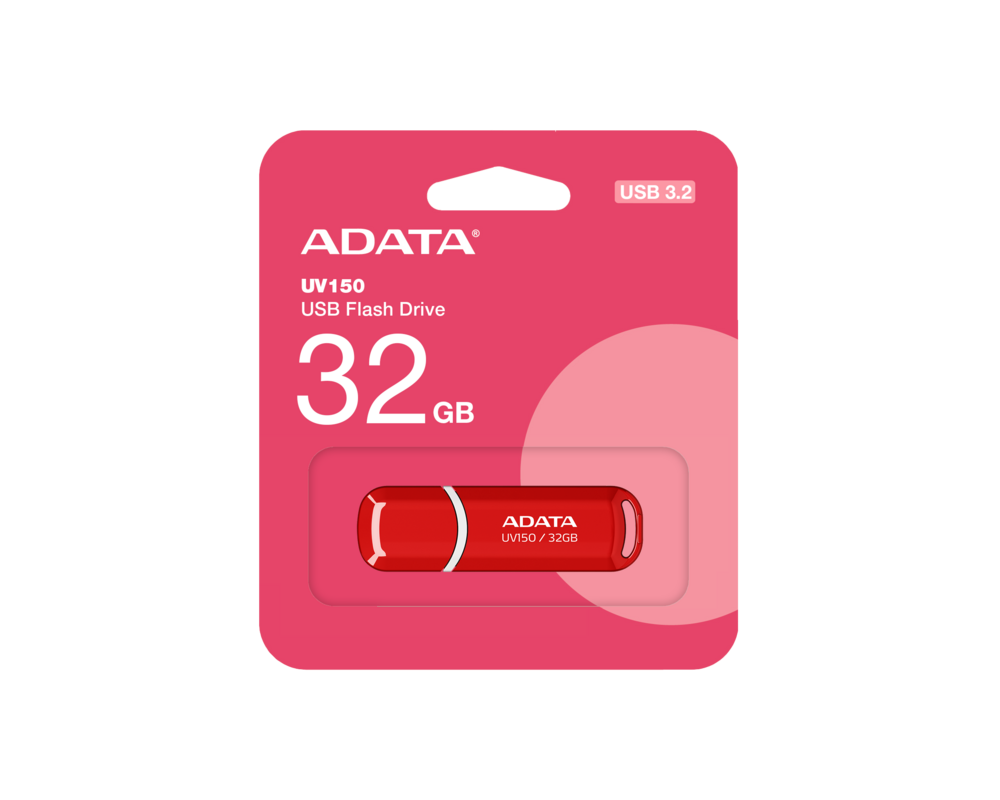 Флаш памет Adata 32GB UV150 USB 3.2 Gen1-Flash Drive Red 3