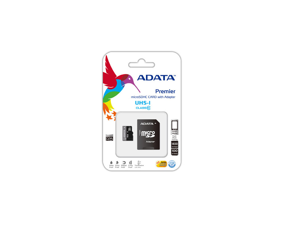 Флаш карта Adata 32GB MicroSDHC UHS-I CLASS 10 (1 adapter) 3