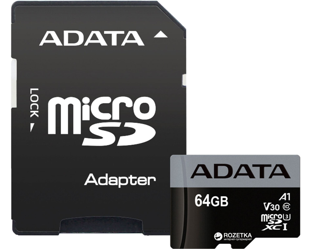 Флаш карта Adata 64GB MicroSDXC UHS-I U3 V30S A2 (1 adapter) 3