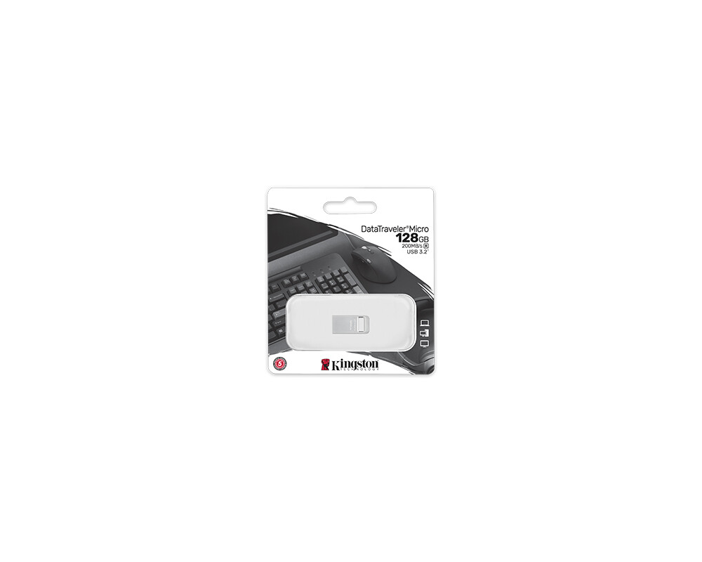 Флаш памет KINGSTON 128GB DataTraveler Micro 200MB 8