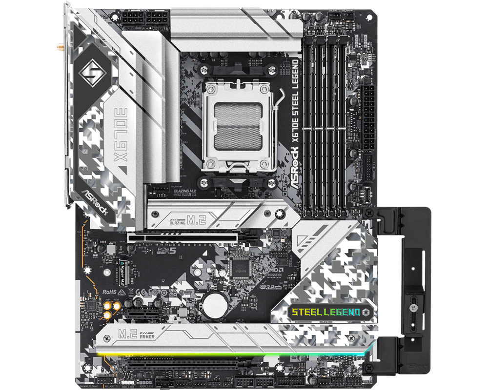 Дънна платка ASROCK X670E STEEL LEGEND, Socket AM5, ATX, 4xDDR5 9