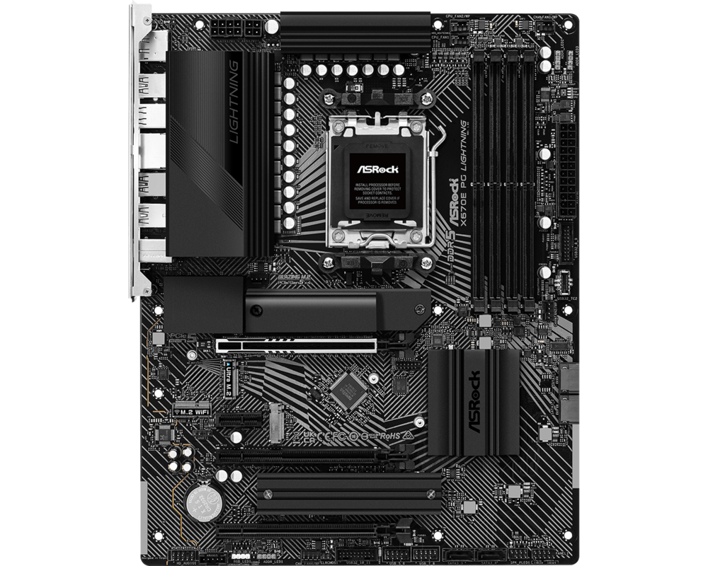 Дънна платка ASROCK X670E PG Lightning, Socket AM5, ATX, 4xDDR5 9