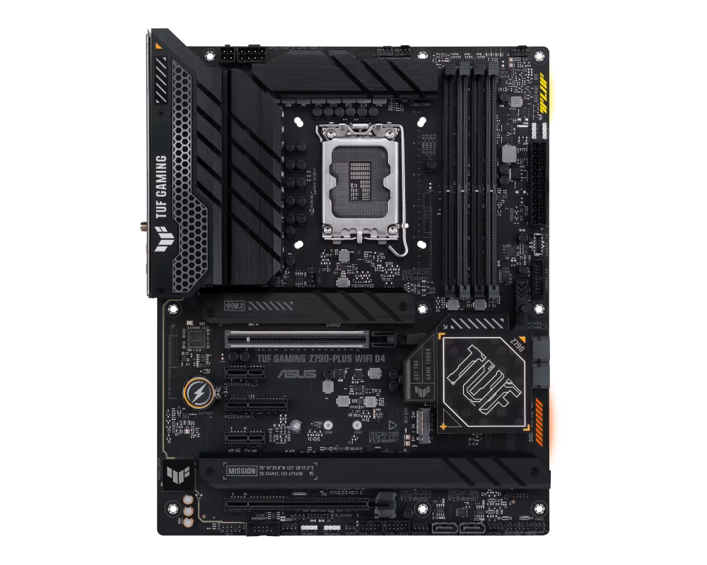 Дънна платка ASUS TUF GAMING Z790-PLUS WIFI D4, LGA 1700, PCIe 5.0, ATX, Wi-Fi 6, AURA Sync RGB 10