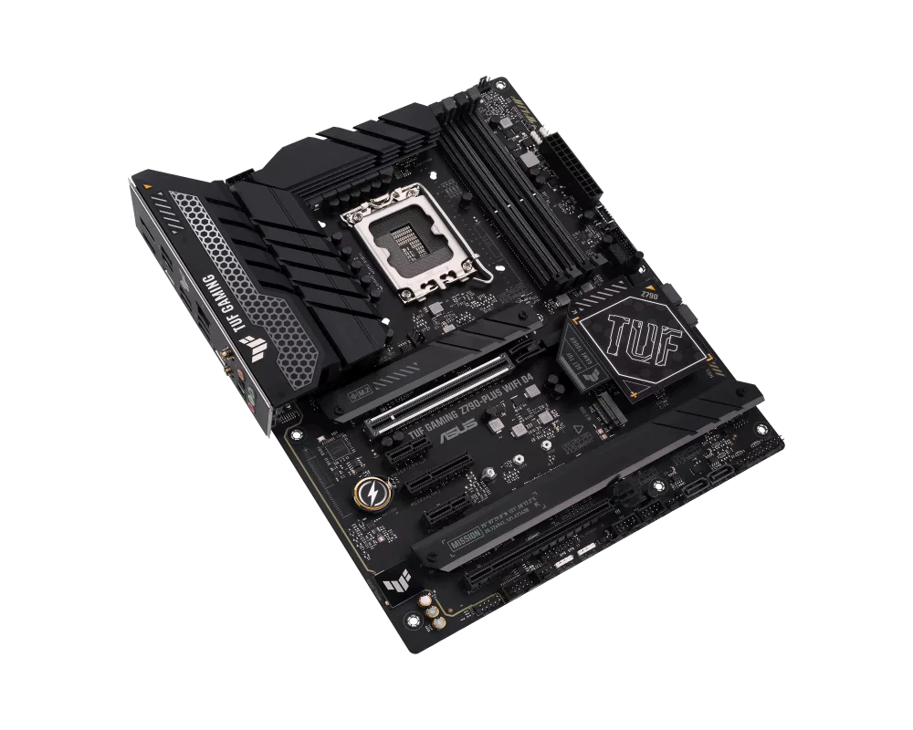Дънна платка ASUS TUF GAMING Z790-PLUS WIFI D4, LGA 1700, PCIe 5.0, ATX, Wi-Fi 6, AURA Sync RGB 12