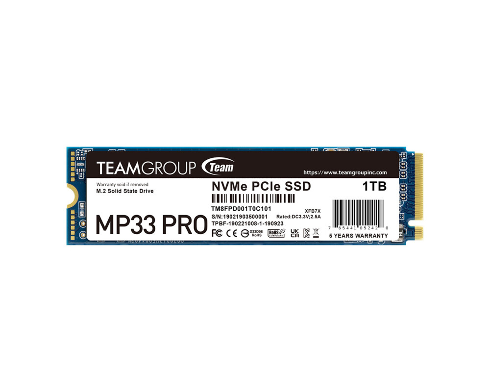 SSD 1TB Team Group MP33 M.2 2280 PCIe 3.0 SSD 3